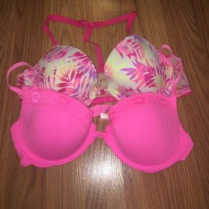 PINK VS lightly padded bras
