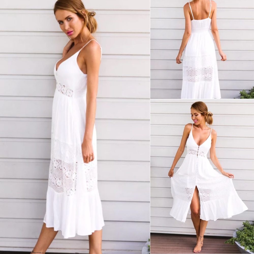 LAST ONE 🎉Sz L 🎉2X HP Boho Maxi Sundress - Picture 1 of 5