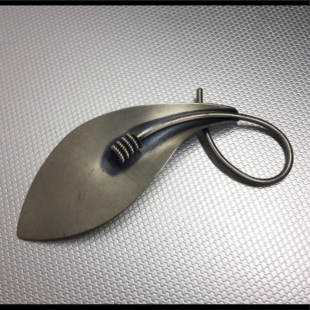 Vintage Beau Sterling Leaf Brooch