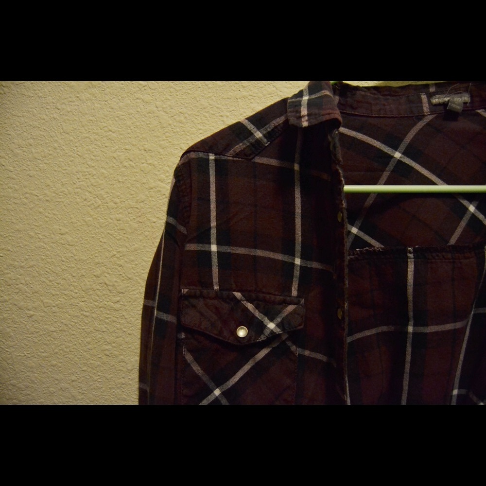 Maroon and Black flannel