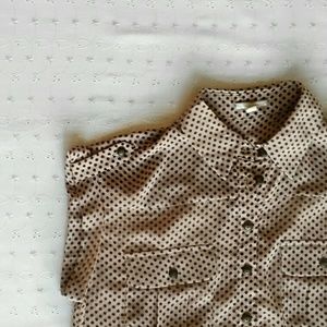 Pleione Sheer Blouse Dotted Beige