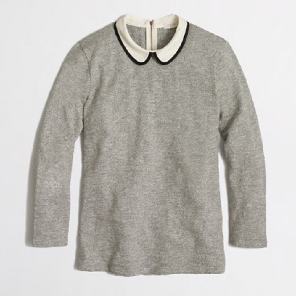 JCREW grey collared top XXS never worn