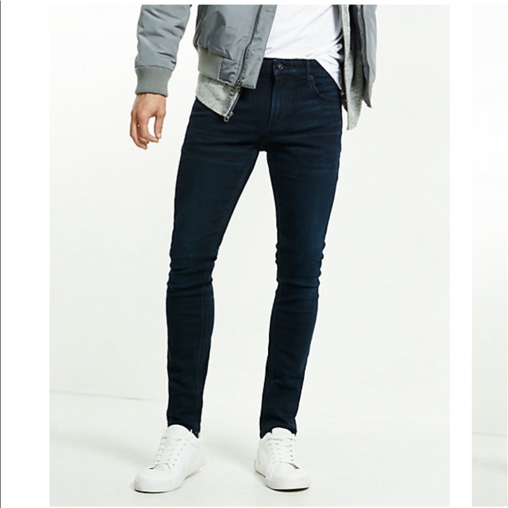 Men's Express Alec Super Skinny fit jeans.