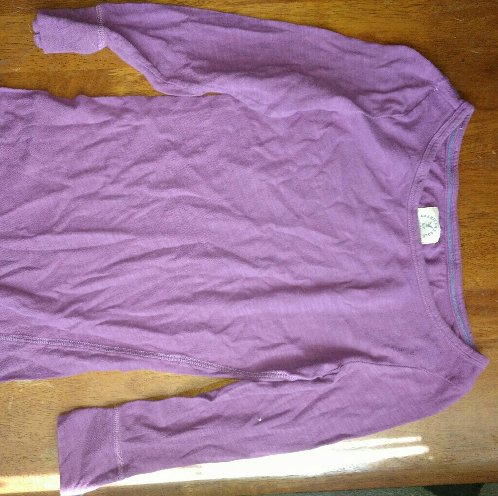 Purple button sleeved shirt
