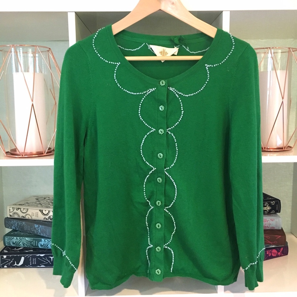 Anthropologie Clipped Etymology Cardigan