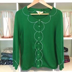 Anthropologie Clipped Etymology Cardigan