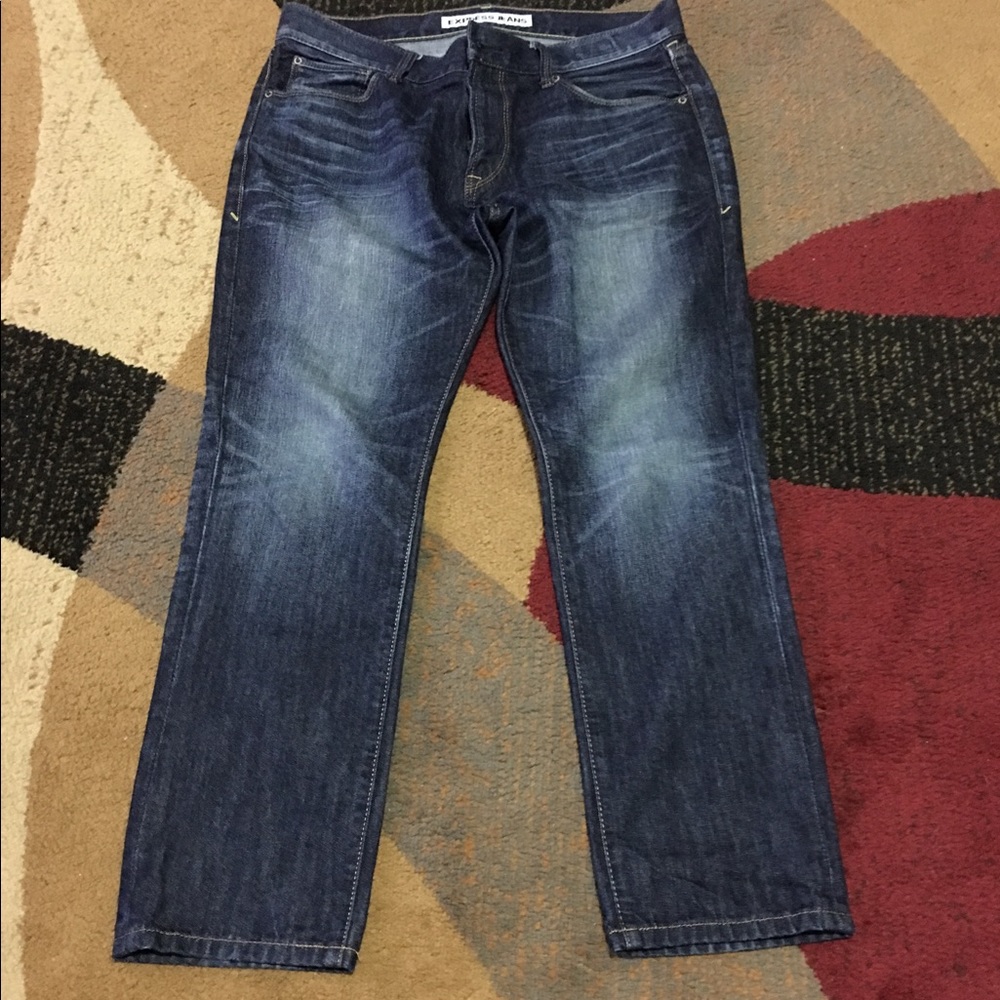 Men's Express slim fit/skinny leg jeans.