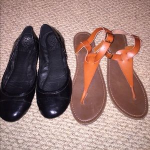 Brown and Black Flats