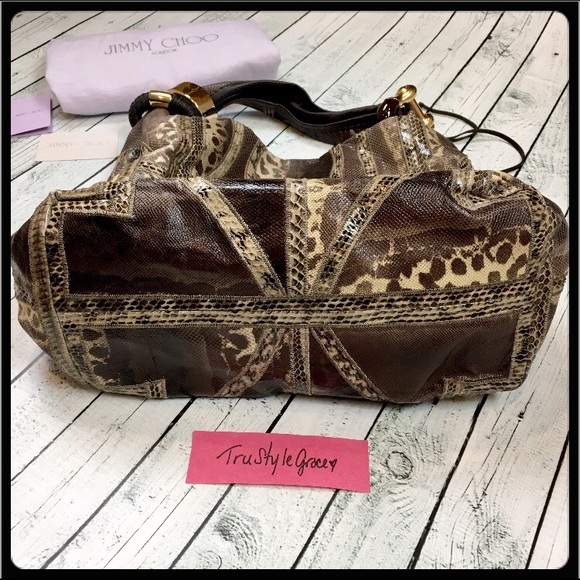 NWT 💯Authentic Jimmy Choo Snakeskin Saba Hobo Bag - Picture 2 of 8