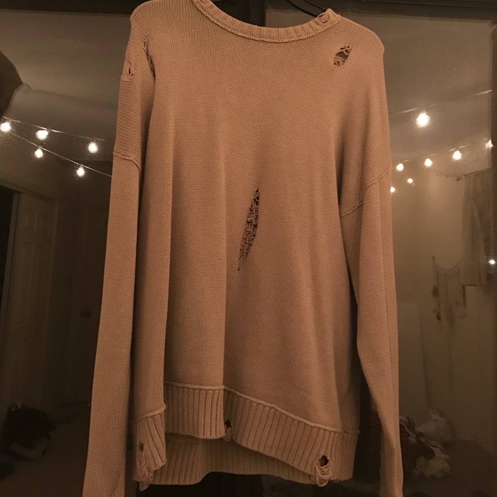 Urban outfitters light gray/green/tan sweater