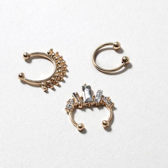 Jewelry - ✨3 Piece Modern Septum Ring Set