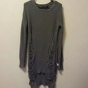 Sexy Sweater dress with slits all up your sides