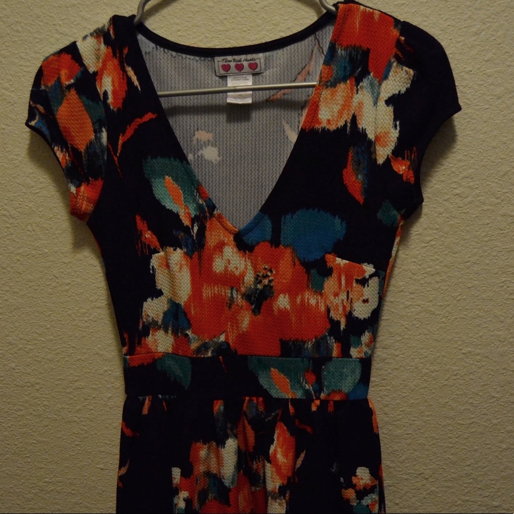 Navy floral dress