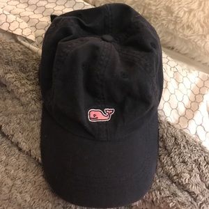 Navy blue vineyard vines hat with pink whale