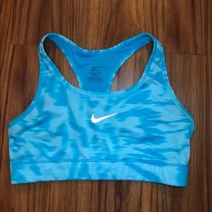 Blue Nike sports bra