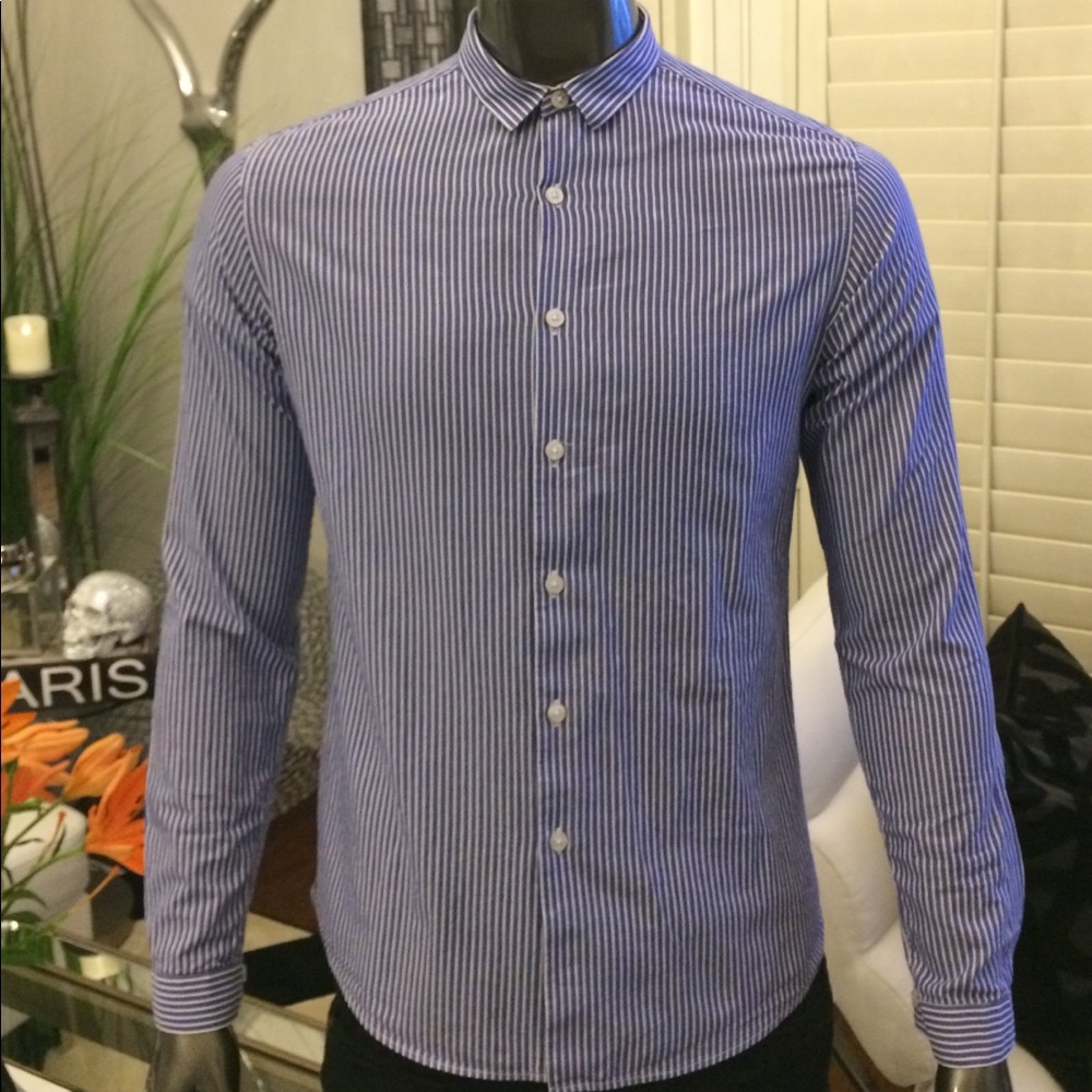 TOPMAN - Blue & White Dress Shirt
