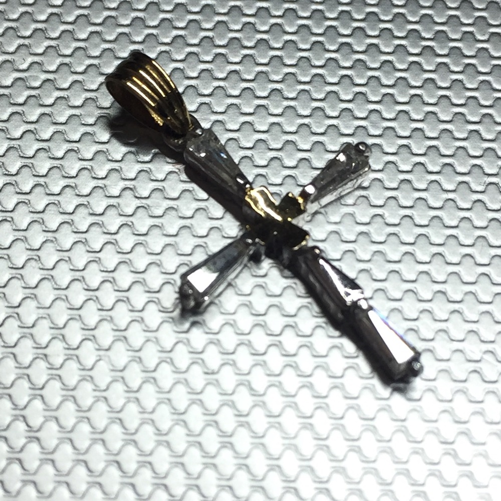 Vintage Rhinestone Cross Pendant