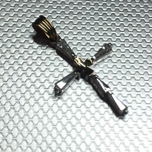 Vintage Rhinestone Cross Pendant