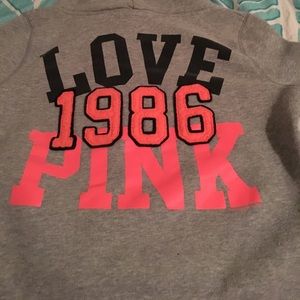 Victoria's Secret PINK Grey Hoodie Size Medium