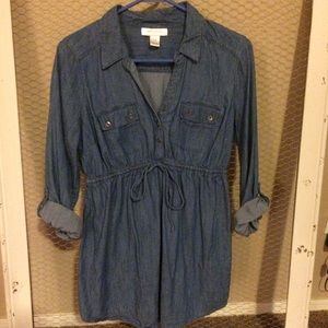 Denim maternity top