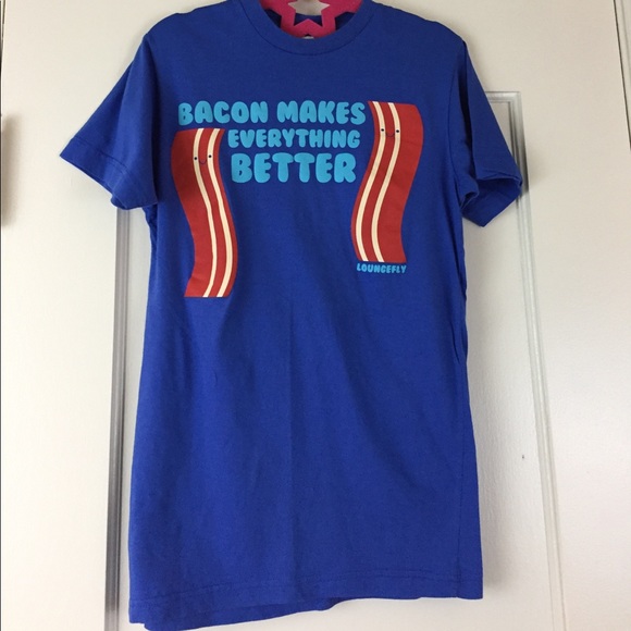 LAST CHANCE Bacon makes everything better novelty tshirt - Picture 2 of 3