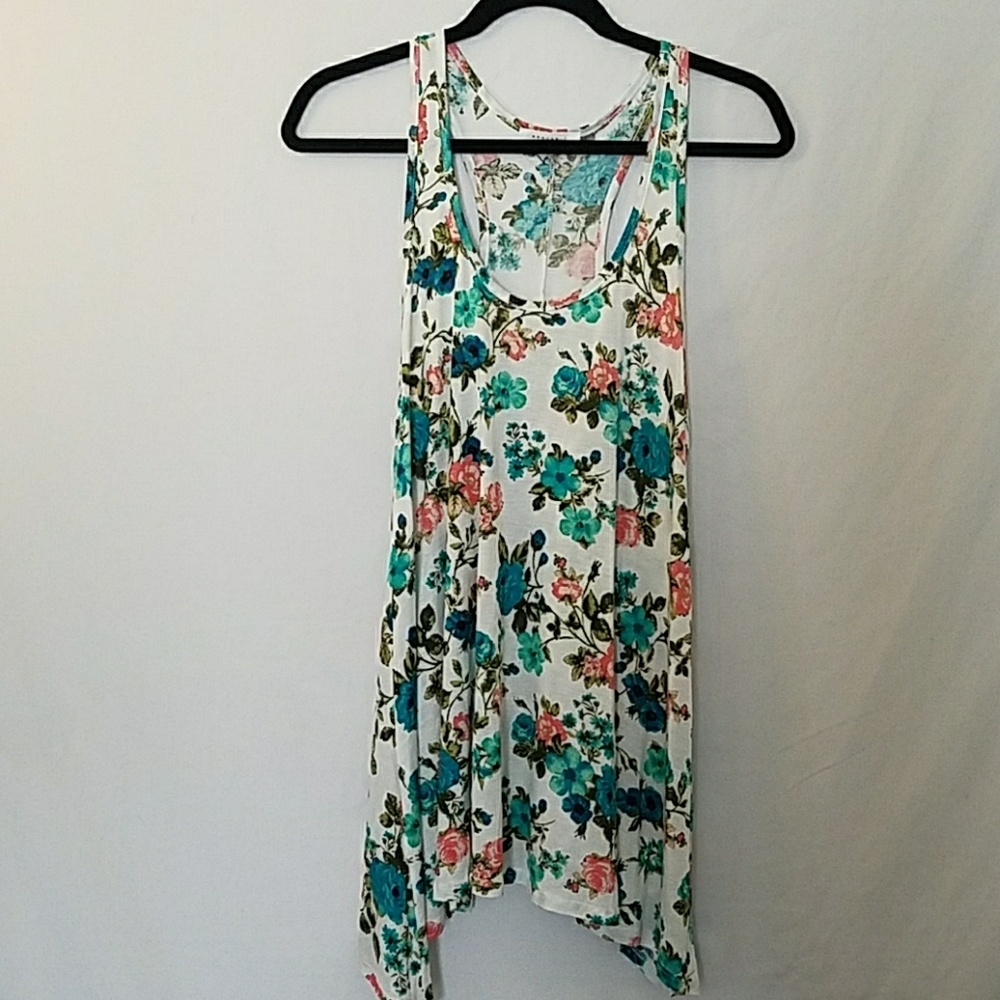 NWOT Floral Tank Tunic
