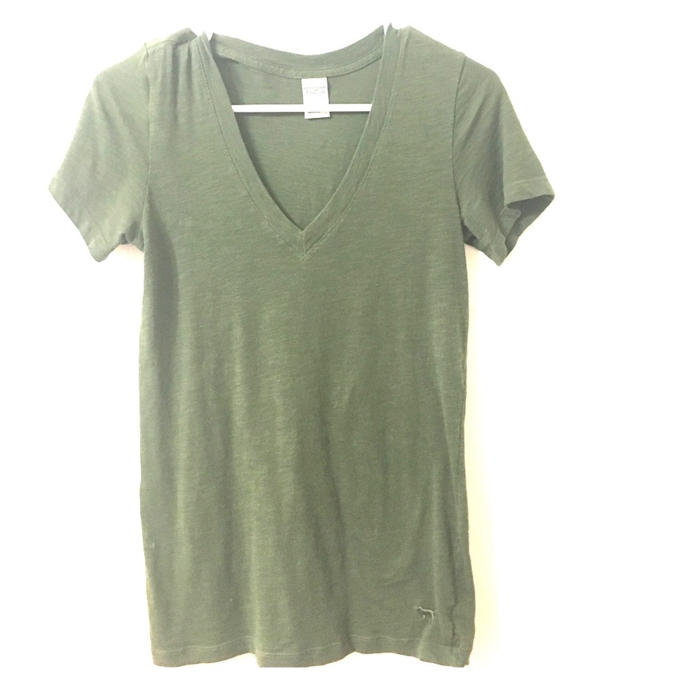 V-neck Victoria's Secret Pink T-shirt
