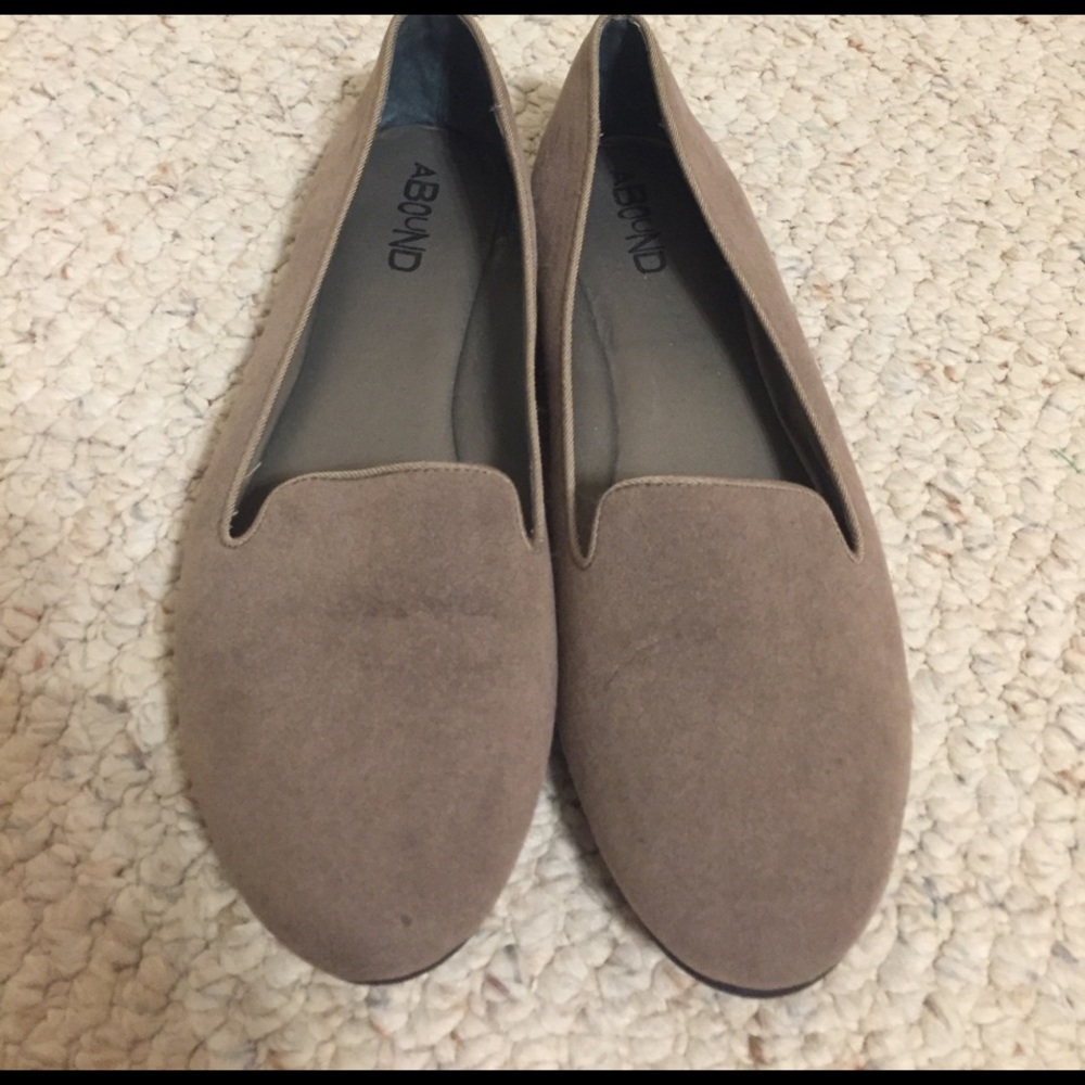 Taupe suede flats
