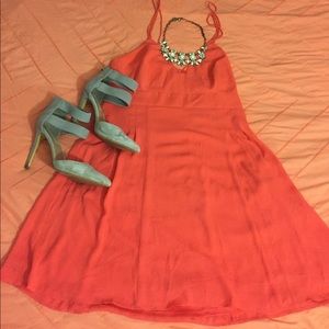 Express orange dress
