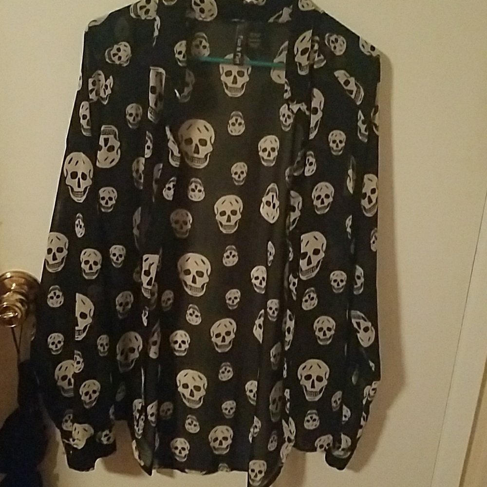 sheer skull shirt