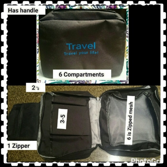 ONLY 2 BLACK TOILETRY BAG LEFT - Picture 3 of 5