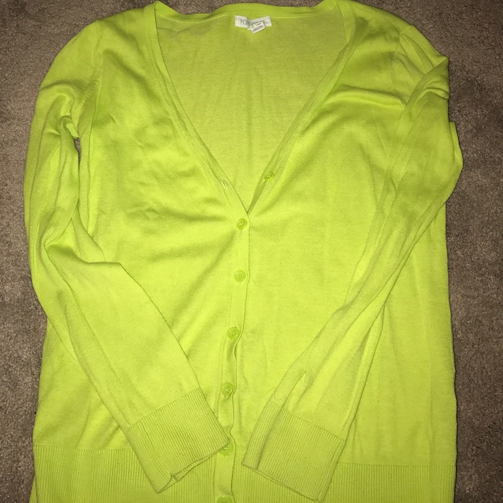 Lime green cardigan