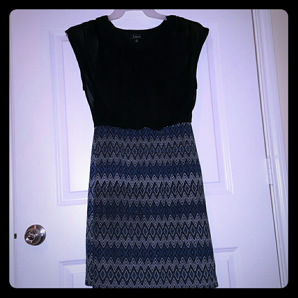 Black and blue dress