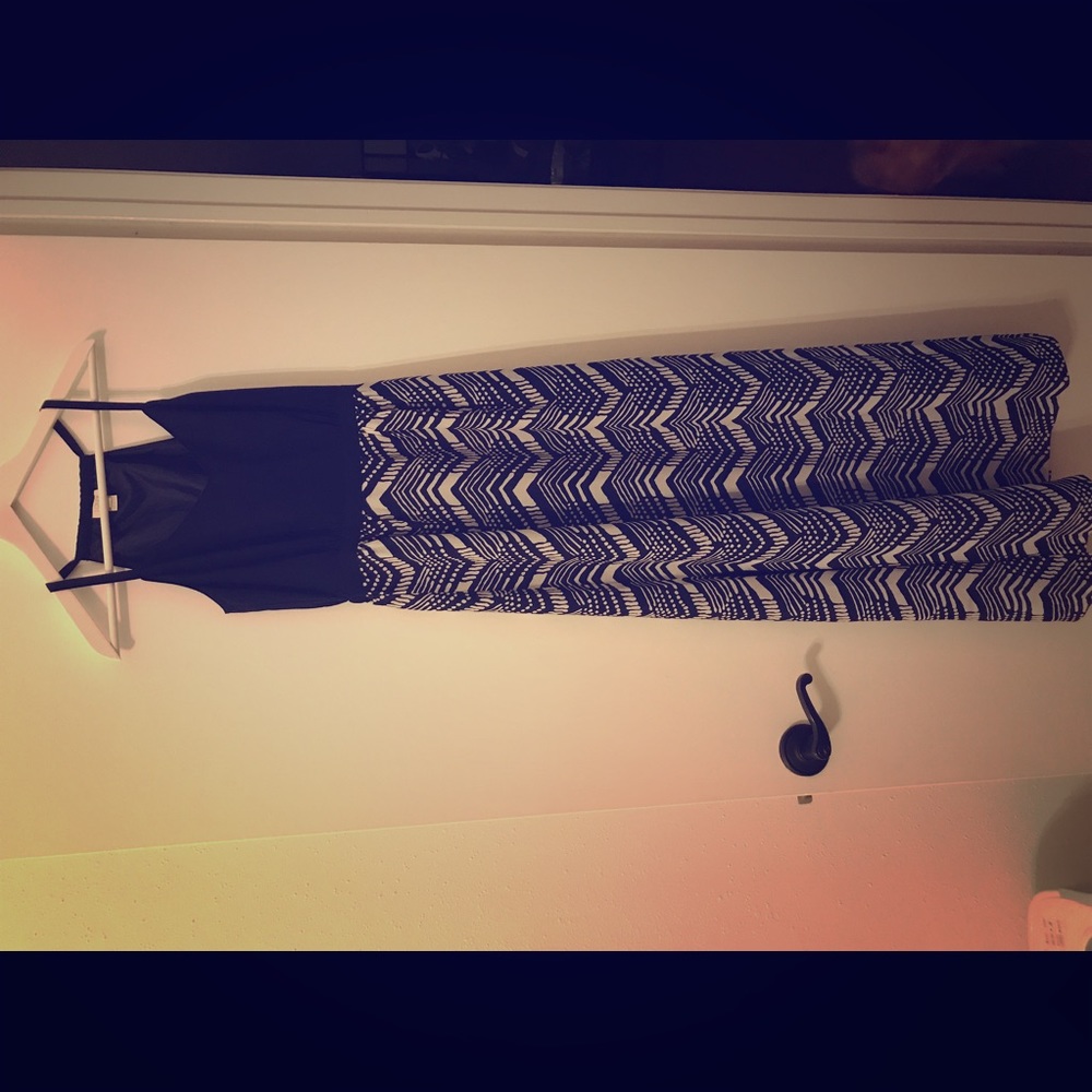 J Crew Long Blue Navy Summer Maxi Dress S 0