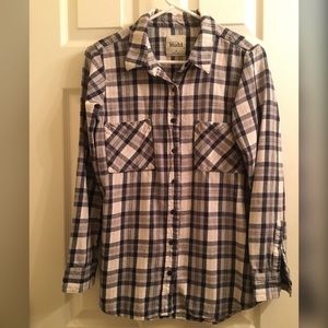 Blue and White Plaid /Flannel Shirt