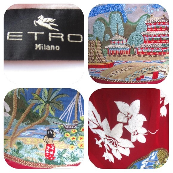 ETRO Scarf Silk Wrap Shawl Oversized - Picture 2 of 8