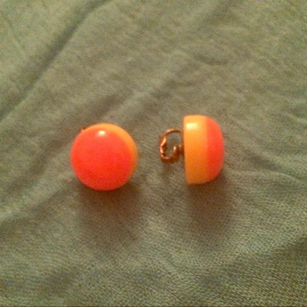 Vintage"candy corn "clip on earrings