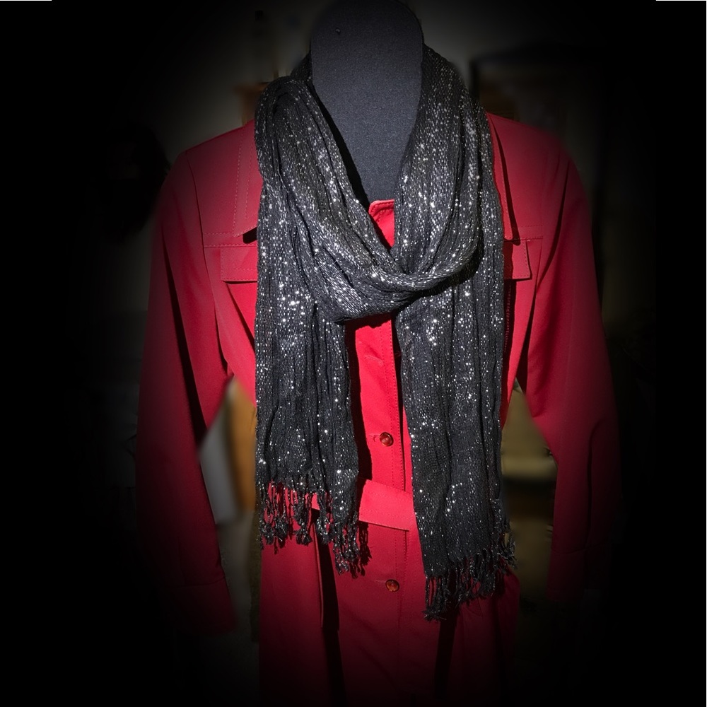 Black sparkly scarf
