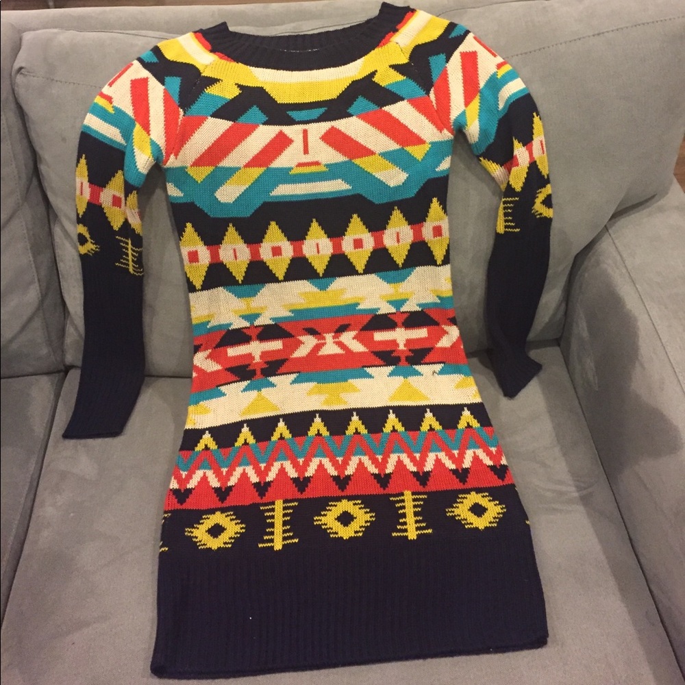 Jessica Simpson Aztec Sweater Dress