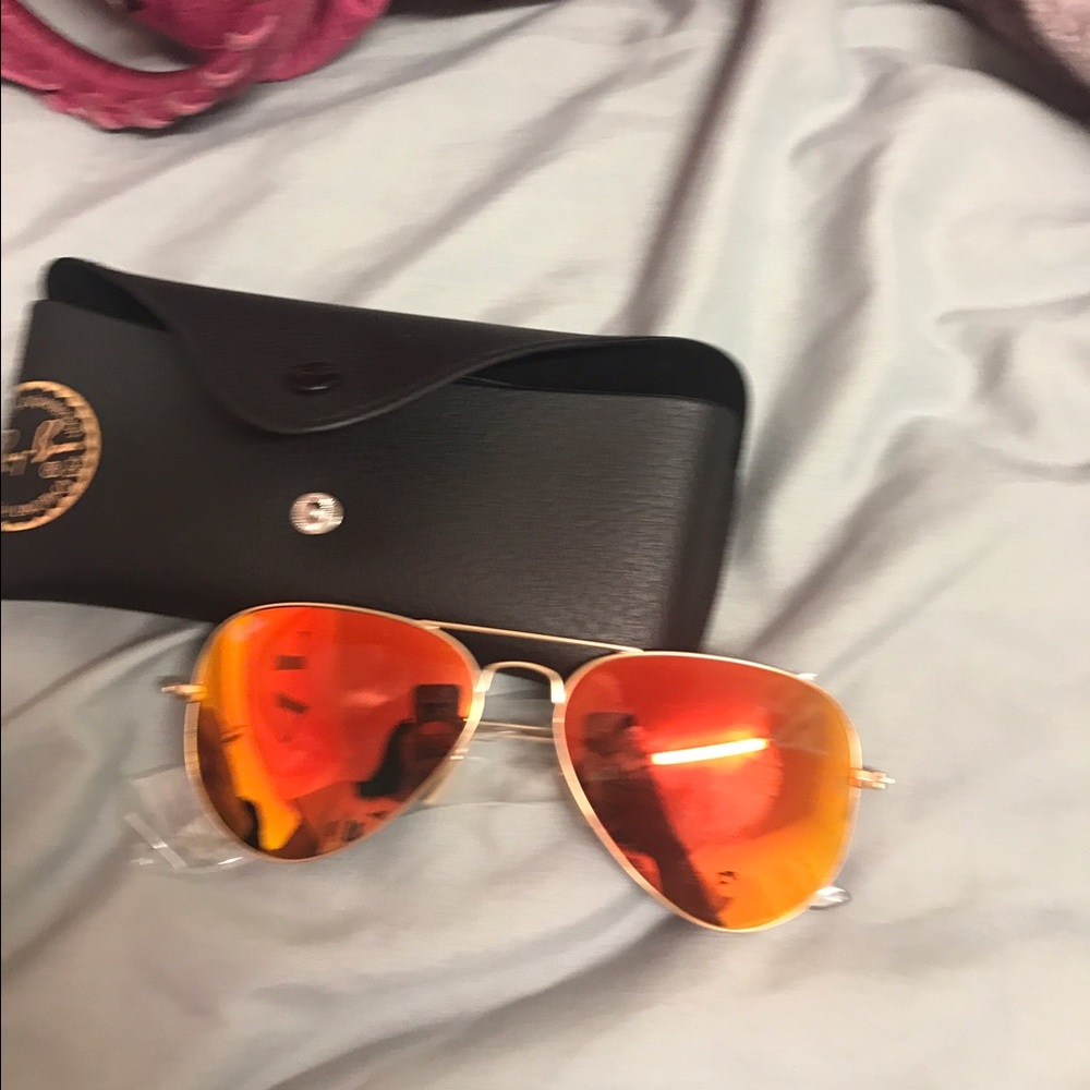 New orange/red ray bans
