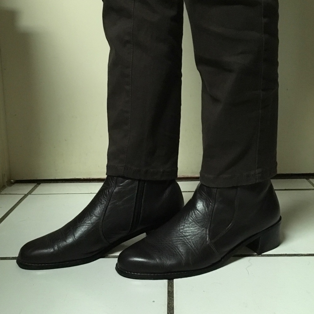 Dark brown ankle boots