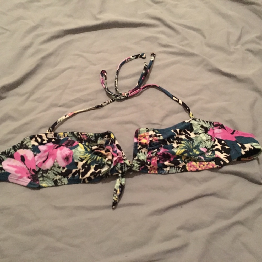 Summer Floral ruffle bikini 2 piece strapless opt