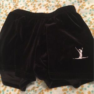 Black Leo shorts.