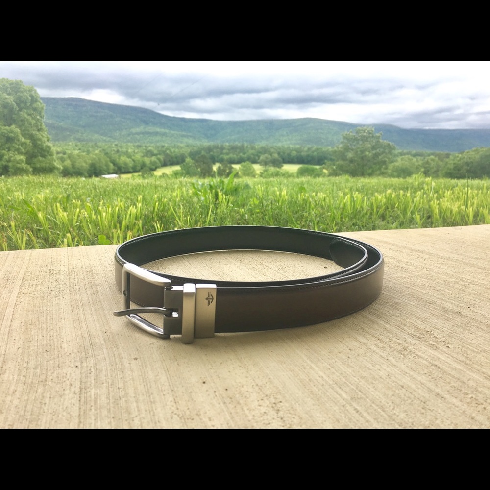 Dockers Men's reversible brown/black belt size 38