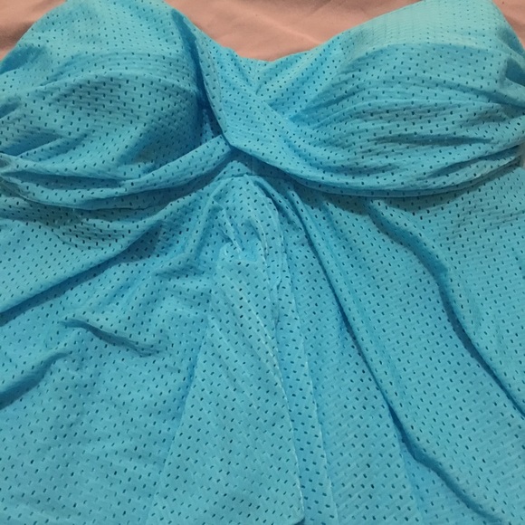 NWOT swimsuit, 2 piece Takini, blue, fit 4 U - Picture 2 of 7