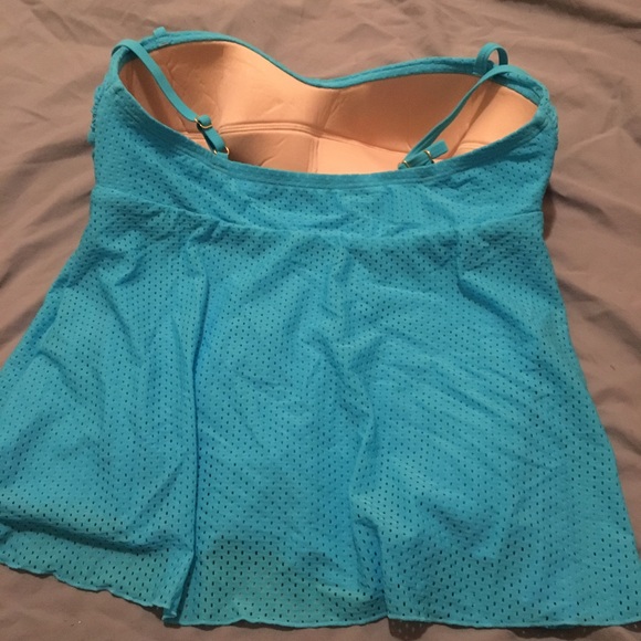 NWOT swimsuit, 2 piece Takini, blue, fit 4 U - Picture 3 of 7