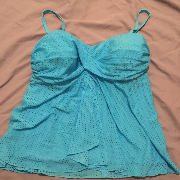 NWOT swimsuit, 2 piece Takini, blue, fit 4 U - Picture 5 of 7