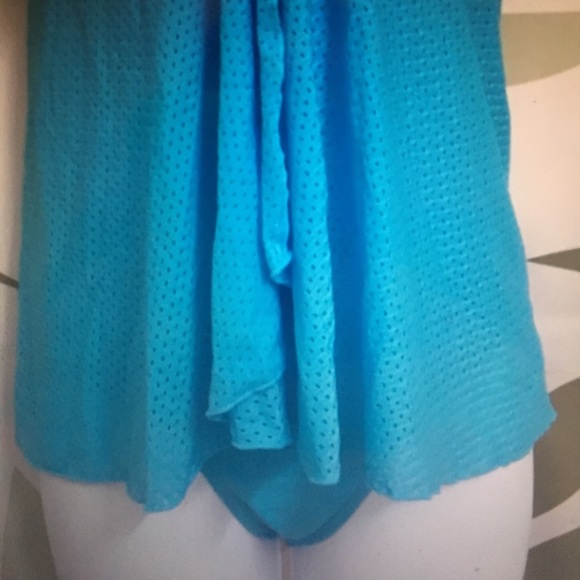 NWOT swimsuit, 2 piece Takini, blue, fit 4 U - Picture 7 of 7