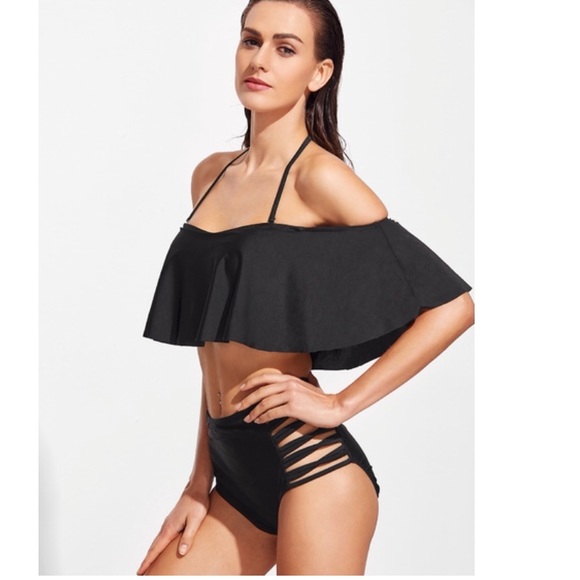 🔥5⭐️Rated Hi waist LADDER Cut off-shoulder bikini - Picture 4 of 8