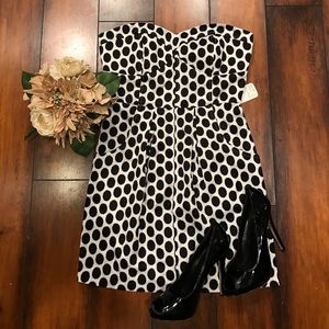 Black & white polka dot dress